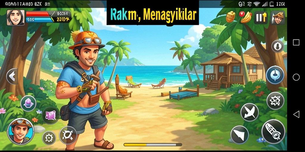 Tampilan gameplay 8ZK yang ceria dan mengasyikkan.