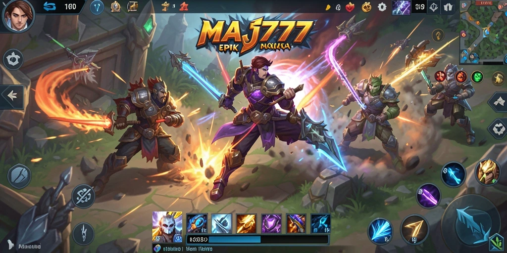 Screenshot gameplay <strong>MAJ777</strong> menampilkan pertempuran seru antara tim.