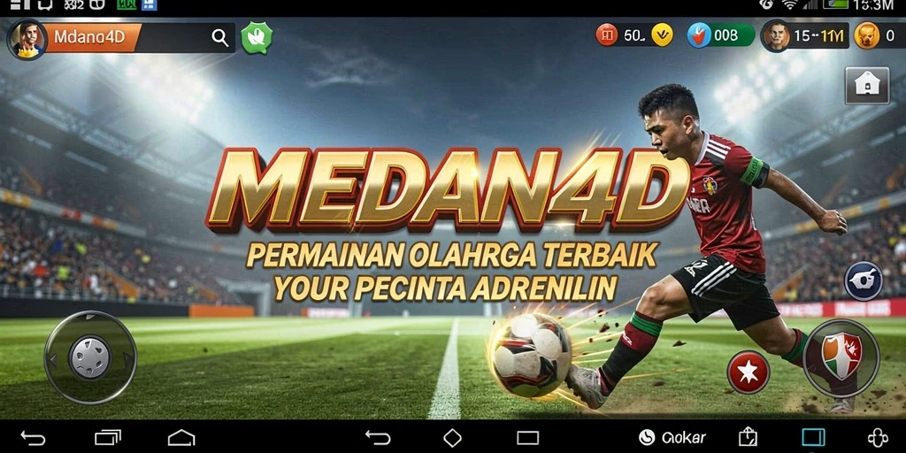 Tampilan gameplay seru dari MEDAN4D saat berlaga di lapangan olahraga.