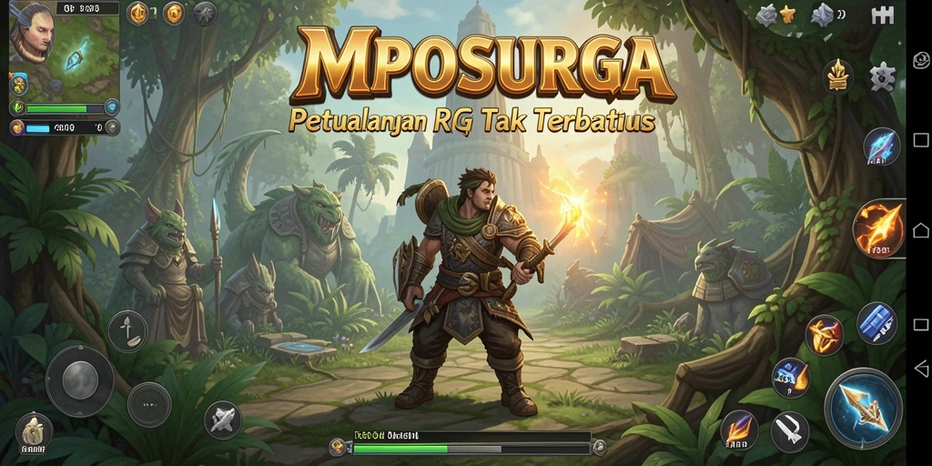 Tangkapan layar MPOSURGA menampilkan aksi petualangan RPG yang mendebarkan.