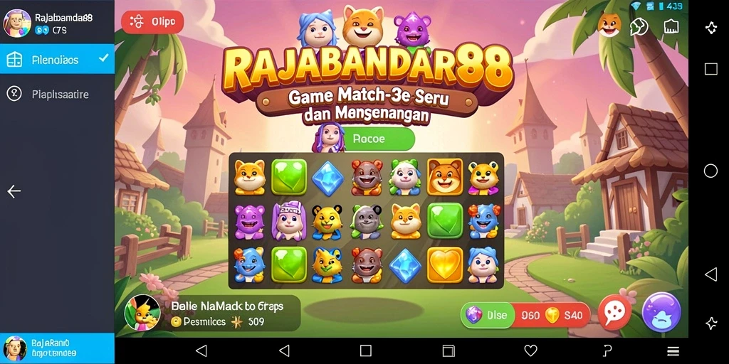 Tampilan gameplay menarik dalam RAJABANDAR88 dengan berbagai kombinasi warna.