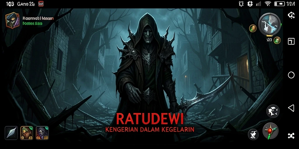 Screenshot menampilkan suasana menyeramkan dalam gameplay RATUDEWI.