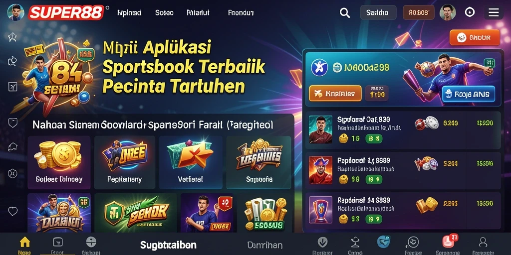 Screenshot gameplay SUPER88 menampilkan pertaruhan olahraga yang menarik.