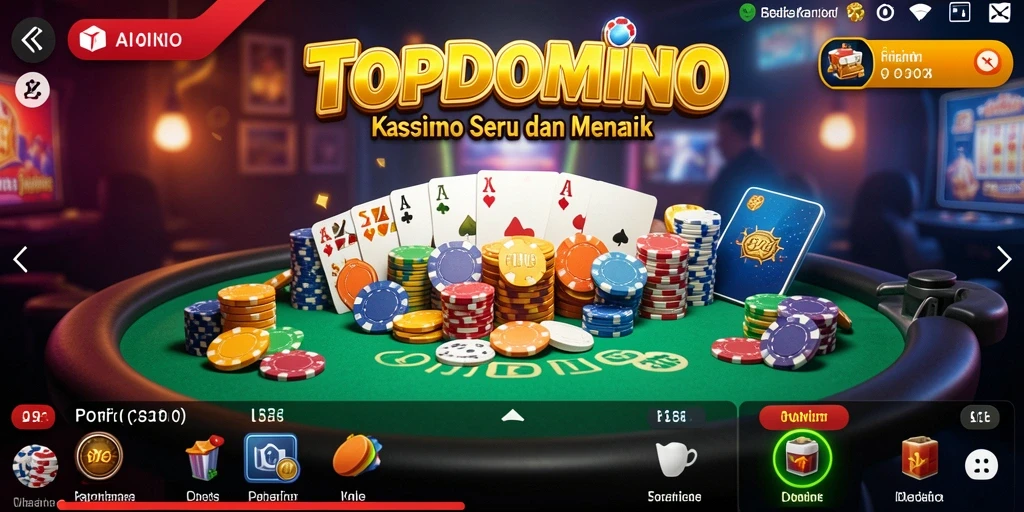Screenshot gameplay TOPDOMINO dengan grafis yang menarik.