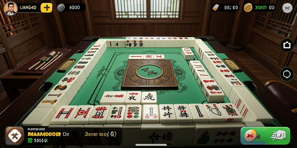 Screenshot menampilkan pemain asyik bermain Mahjong di UANG4D.