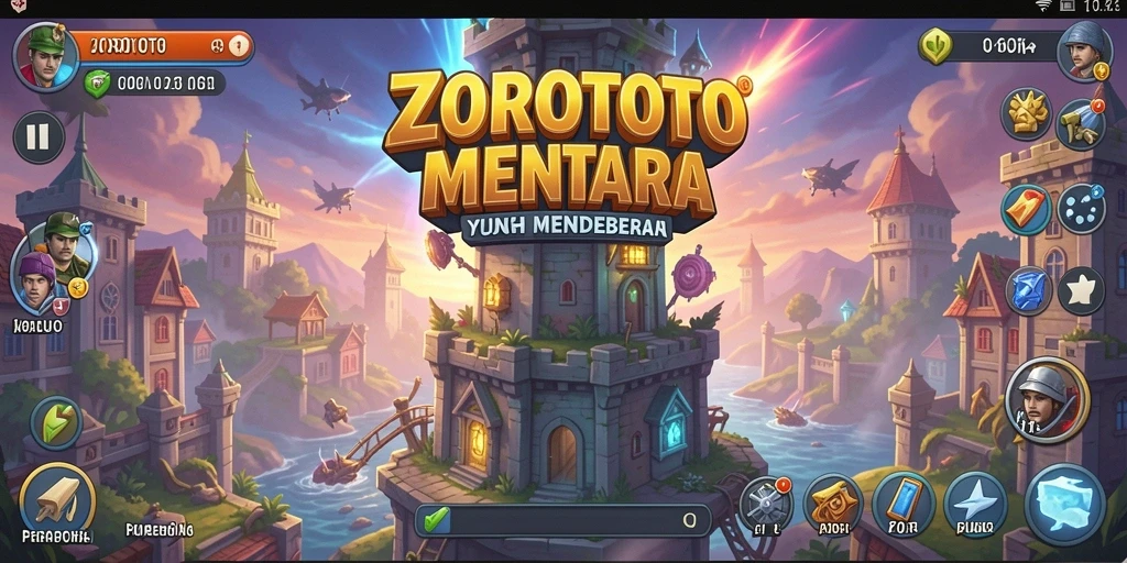 Tampilan gameplay ZOROTOTO yang menegangkan dalam bertahan dari serangan musuh.